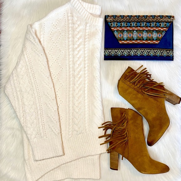 Alpaca Chunky Oversized Sweater Braided Knit Wool - Picture 3 of 14